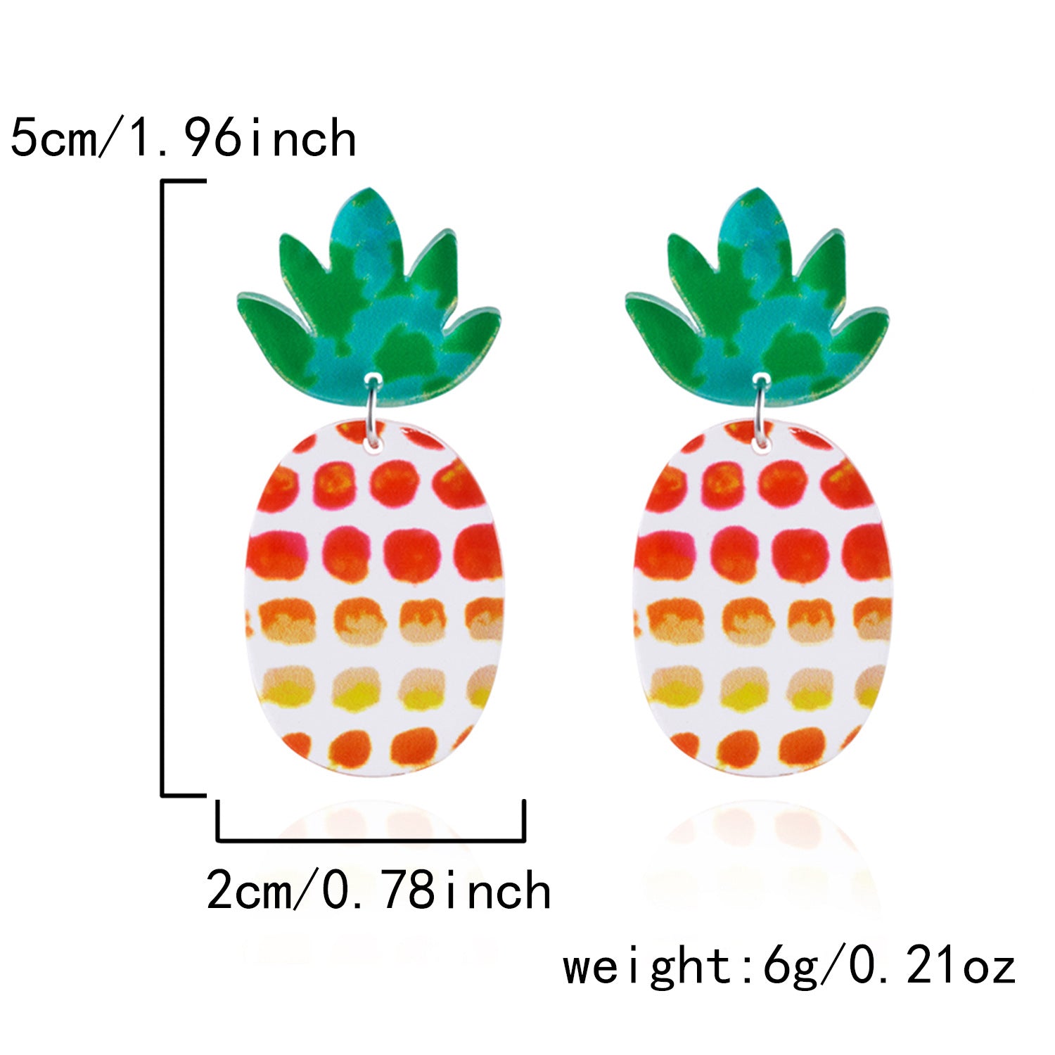 Wholesale personalized creative fresh and colorful vacation acrylic butterfly fruit earrings