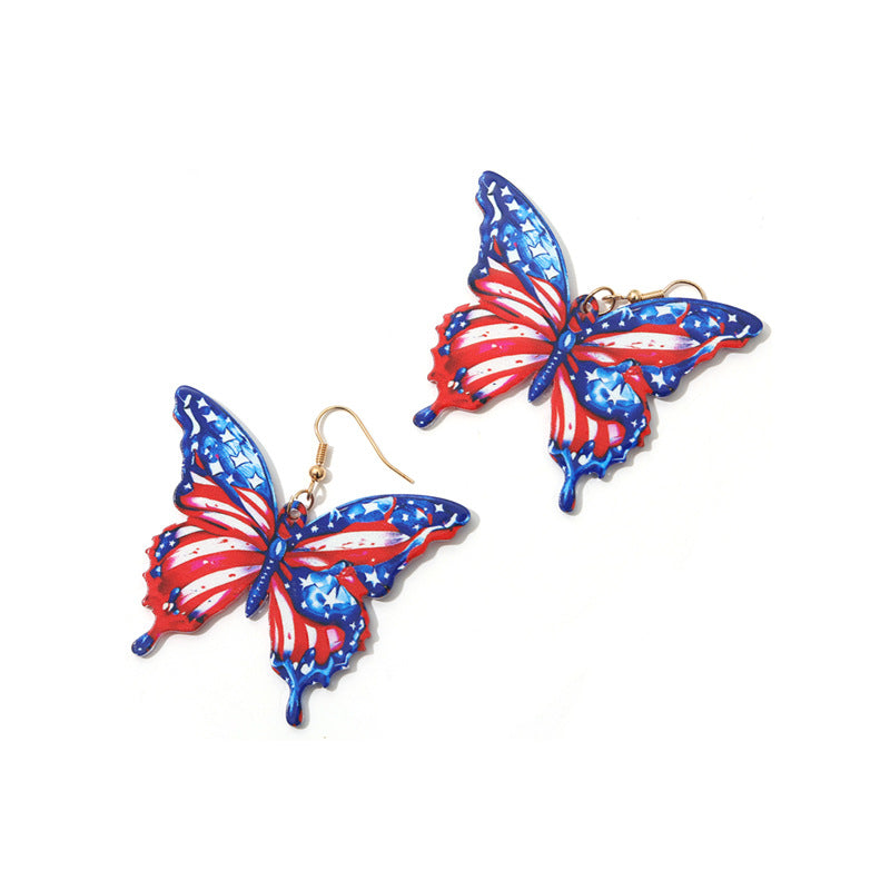 Wholesale Acrylic Colored Three-dimensional Butterfly Earrings ACC-ES-YanChen008