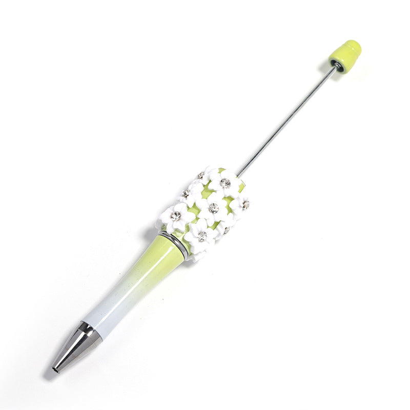 Wholesale 10pcs Beadable Pens Camellia Resin Rose Plastic DIY Beaded Pens ACC-PN-BLG004