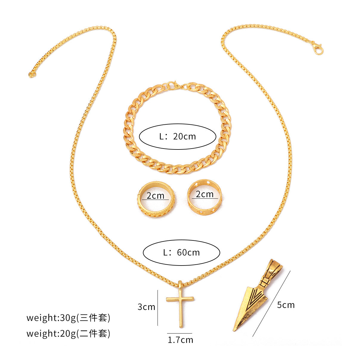 Wholesale  Cross Pendant Necklace  Bracelet Retro Jewelry