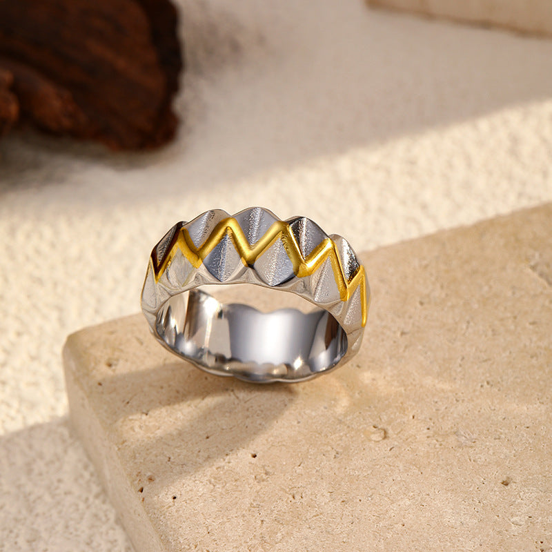 Wholesale geometric stainless steel rings