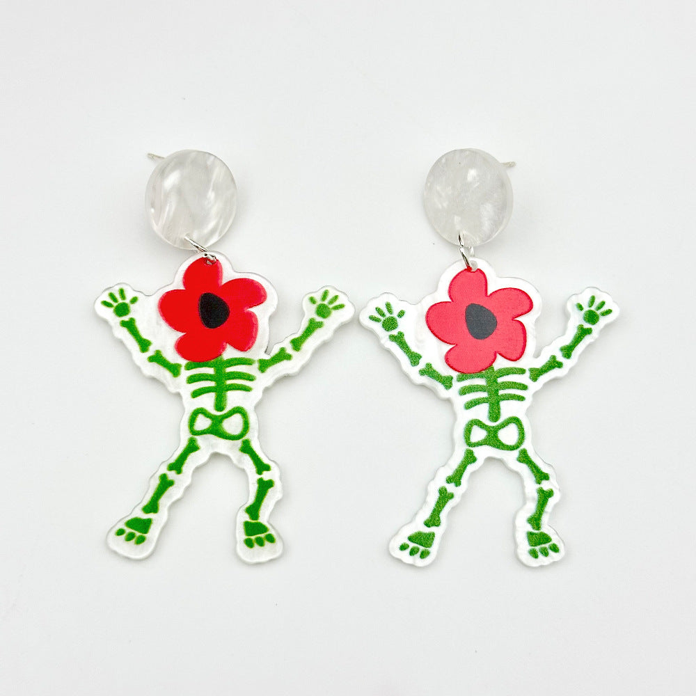 Wholesale Halloween Hollow Acrylic Earrings ACC-ES-Weiw005