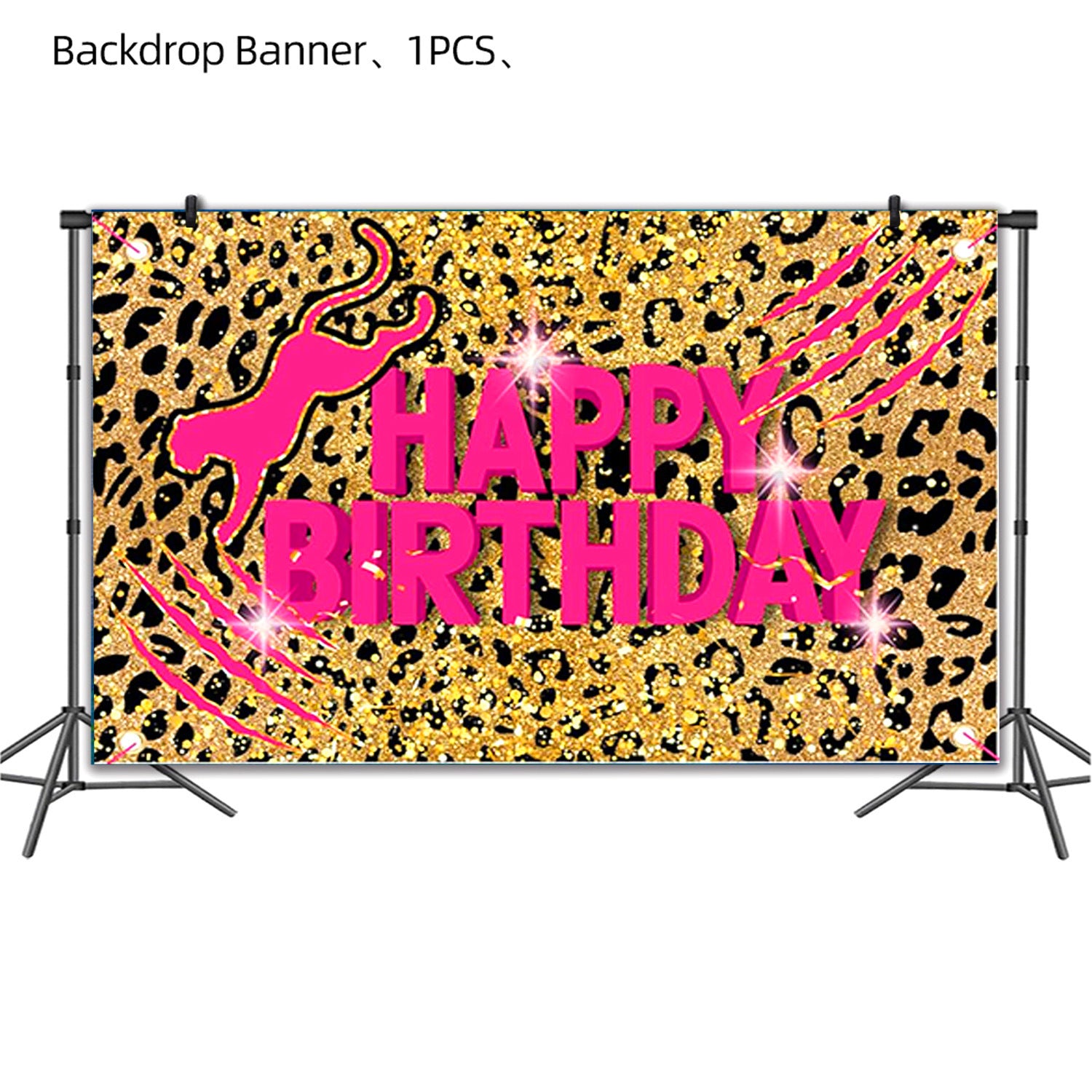 Wholesale Pink leopard theme birthday party tableware arrangement disposable paper towels and cups