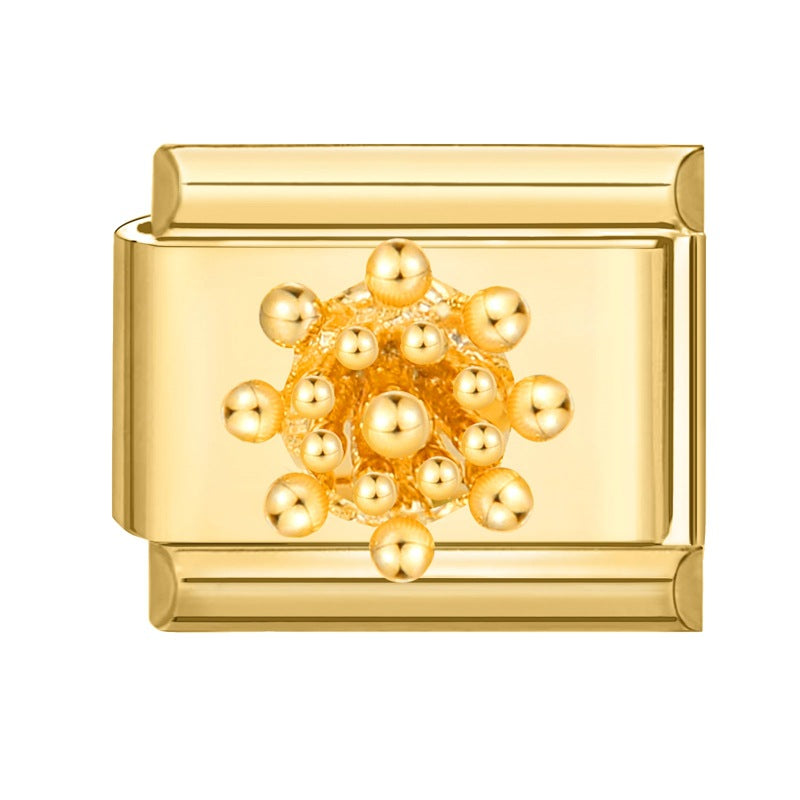 Wholesale Italian Charm Bracelet 9mm DIY Splicing Removable Stainless Steel Gold Base Moon Composable Bracelet