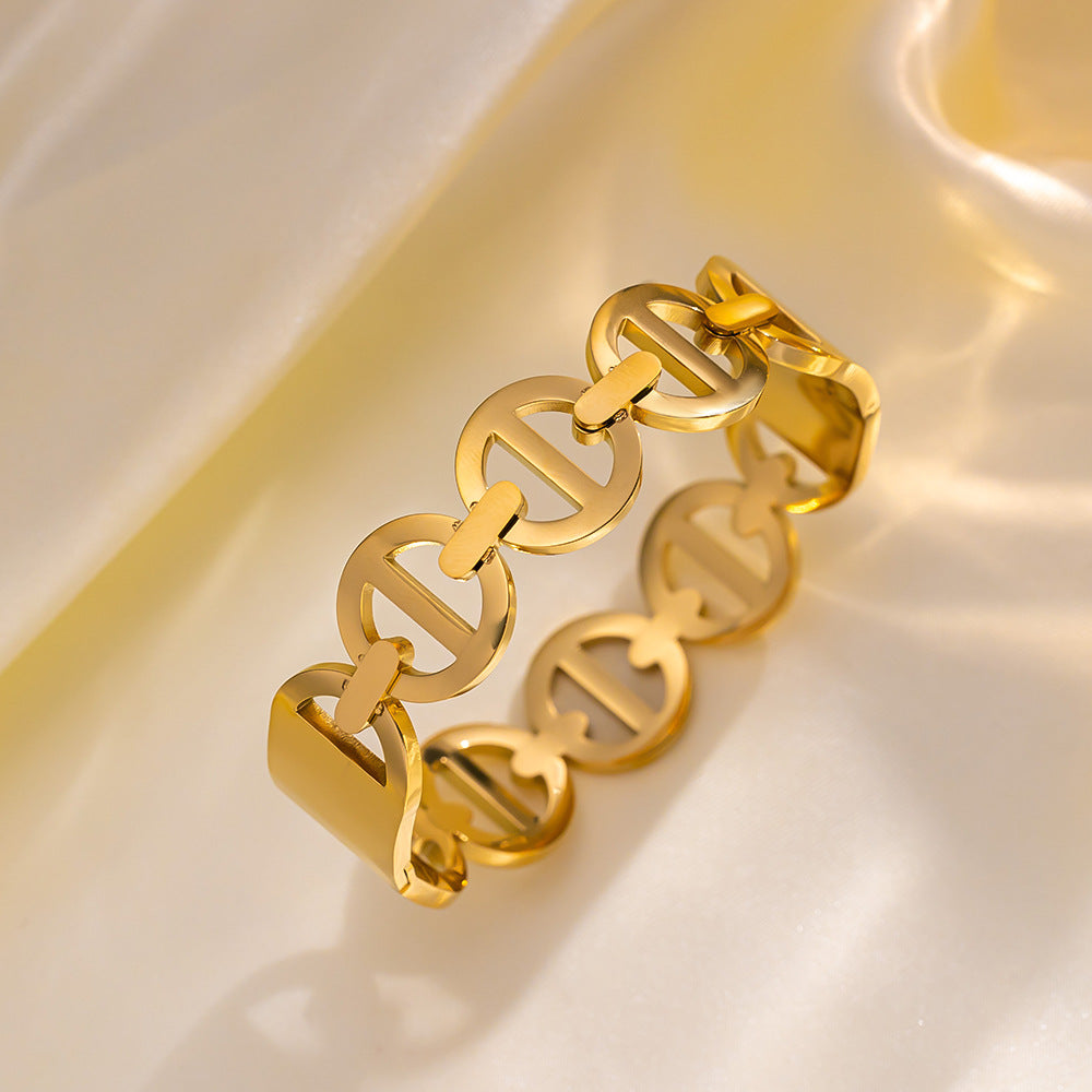 Wholesale Titanium Steel Diamond Bracelet ACCVIP-BT-KuCai012