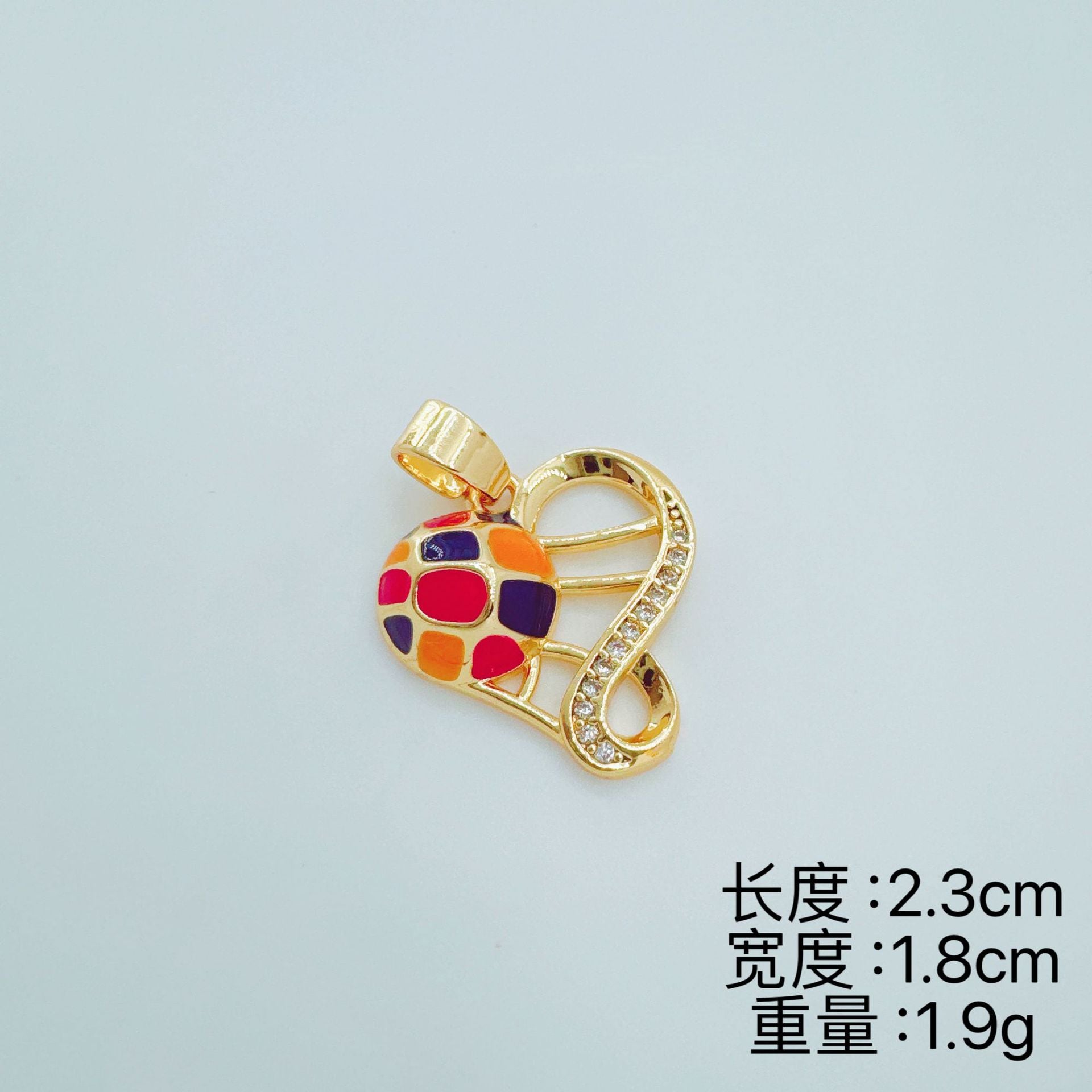 Wholesale World Cup Soccer Heart shaped Hollow Pendant