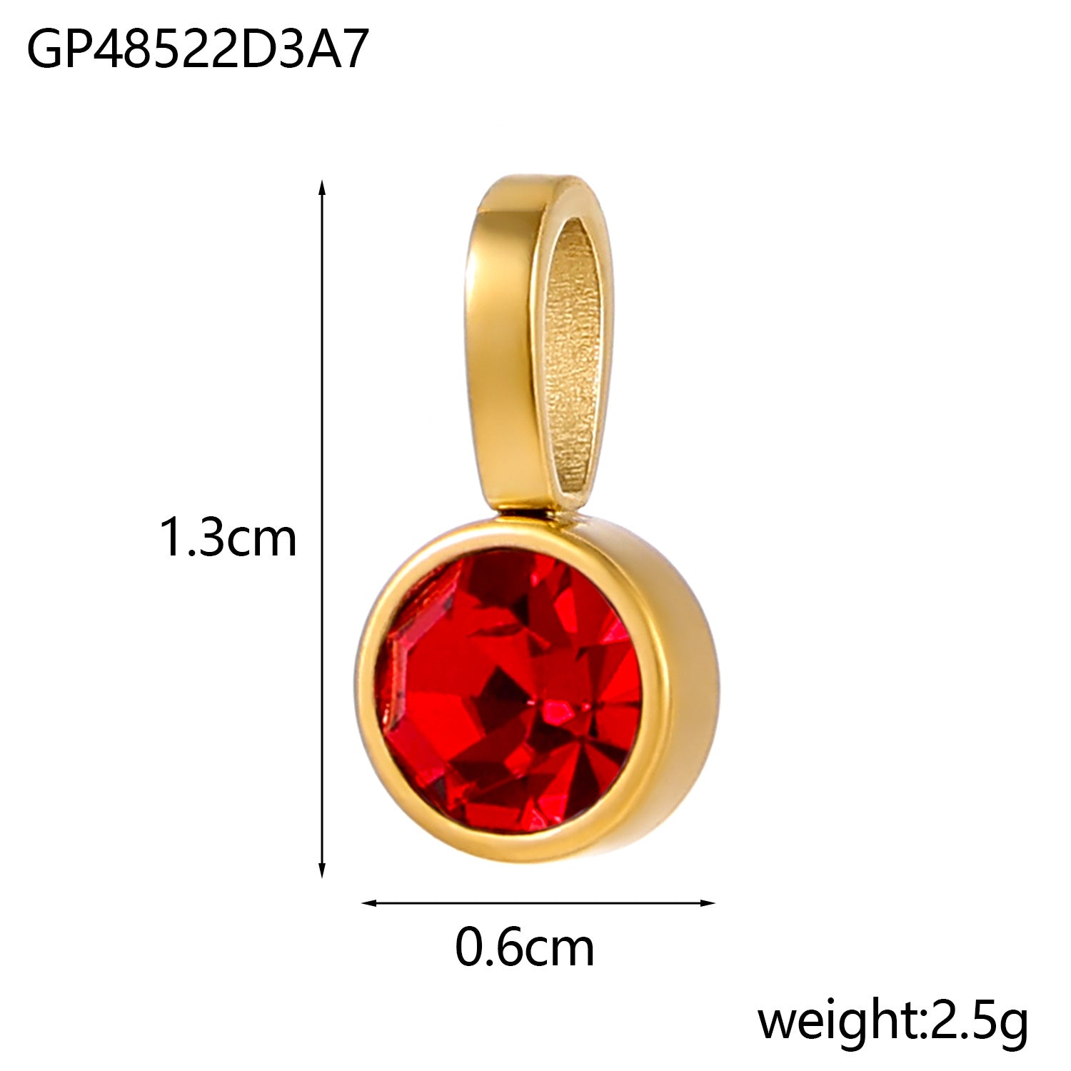 Wholesale Stainless steel birthday stone letter pendant