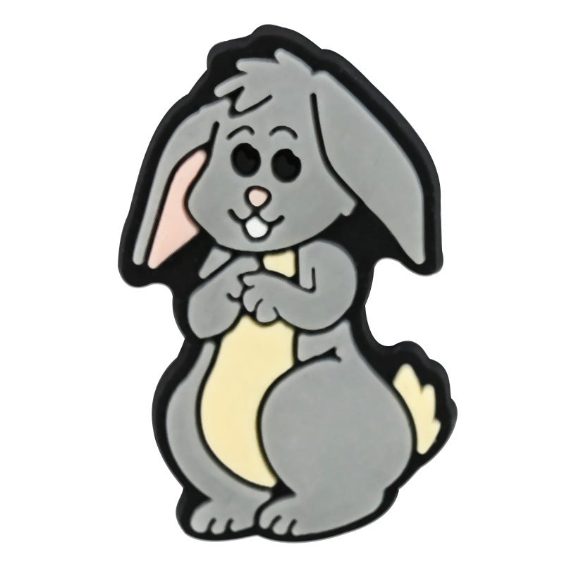 Decorazione casuale all'ingrosso della fibbia della scarpa in gomma morbida in PVC da fattoria da 100 pezzi