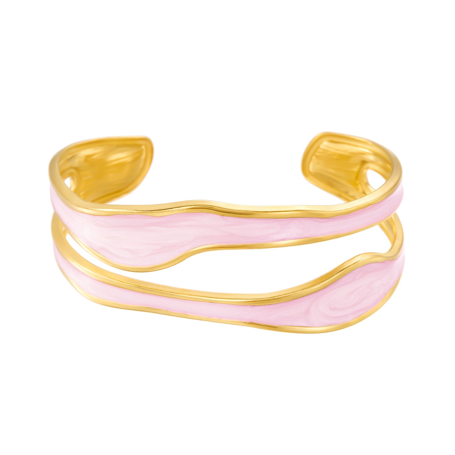 Wholesale stainless steel not fade cold  love oil drop light luxury open bracelet