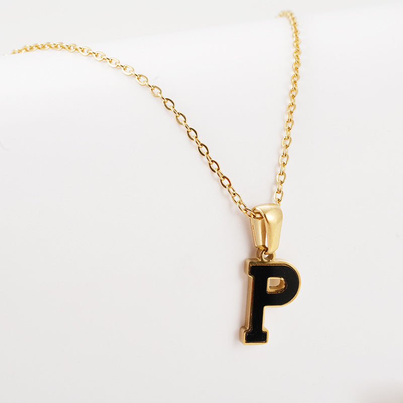 Wholesale Stainless steel letter necklace