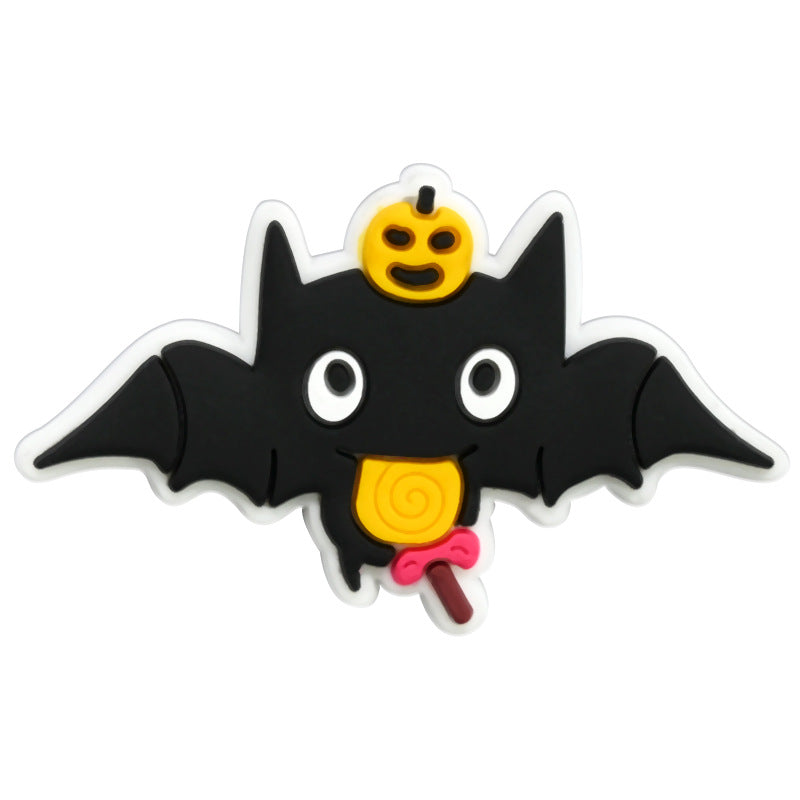 Wholesale Random 100pcs Halloween PVC Soft Rubber Shoe Buckle Decoration ACC-SC-RYY071