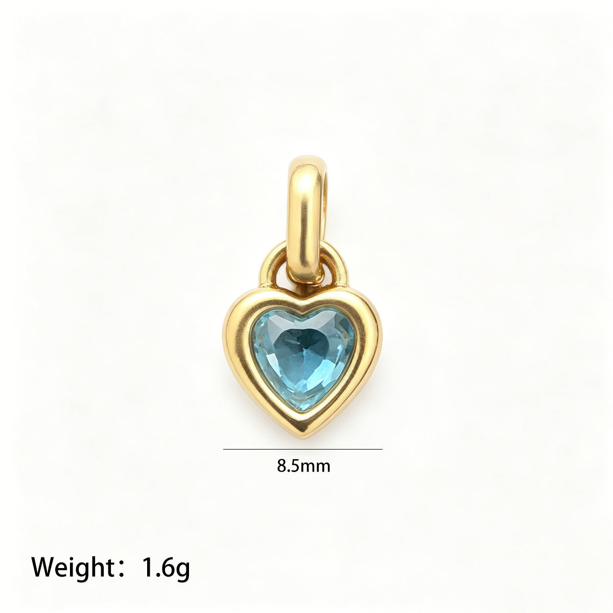 Wholesale Stainless Steel Heart Birthstone Pendant With Zircon Stylish Women S Jewelry Accessory For Gift And Boutique Resale