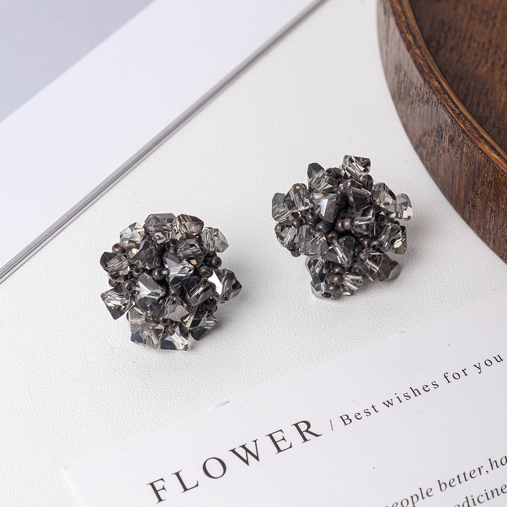 Wholesale  crystal gravel earrings  multi-color optional  earrings