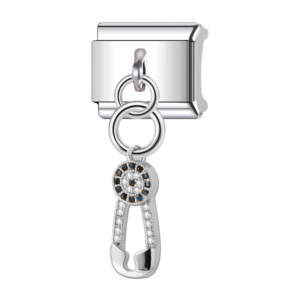 Wholesale Italian Charm Bracelet 9mm DIY Splicing Love Pendant Stainless Steel Composable Bracelet