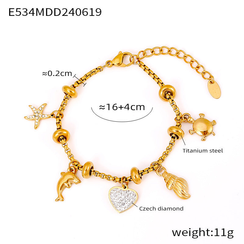 Wholesale Diamond Bracelet Titanium Steel Bracelets 18k Gold Plated Bracelet ACC-BT-XinYX001