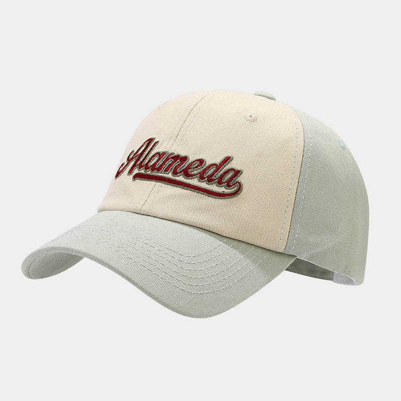 Wholesale  contrast color letter embroidered couple baseball cap