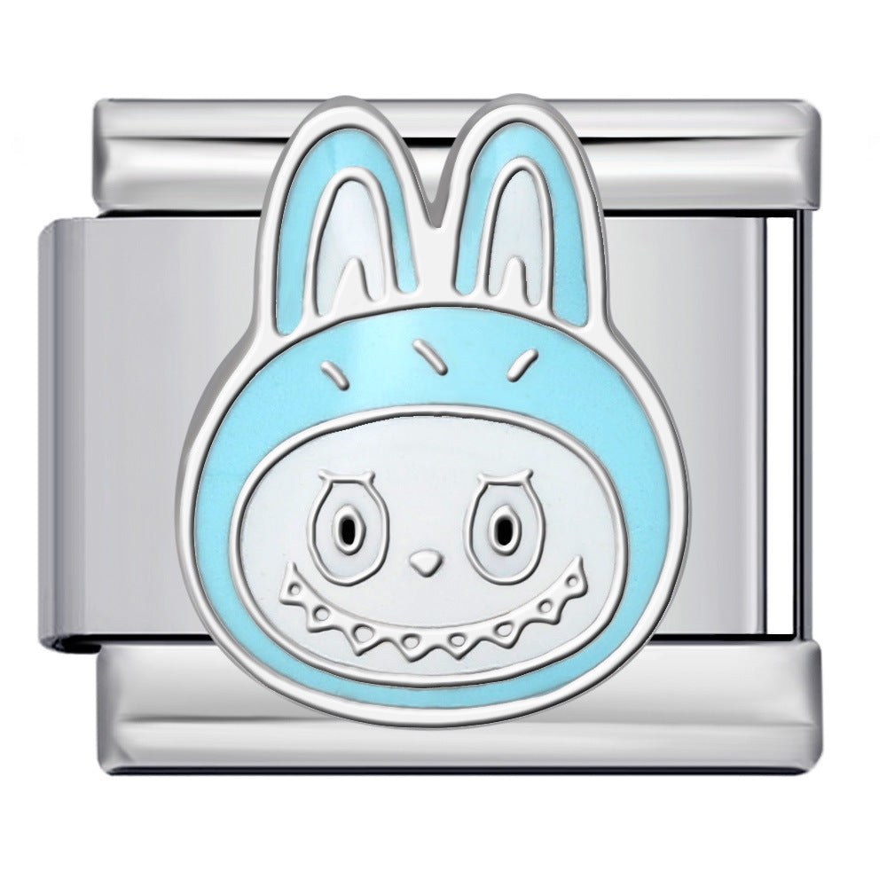 Wholesale 2pcs/pack  Italian Charm Bracelet 9mm DIY Splicing Anime Cute Cartoon Stainless Steel Composable Bracelet