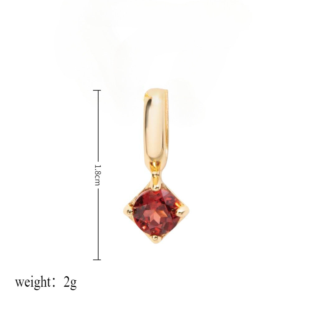 Wholesale Stainless Steel Free Assembly DIY Accessories Twelve Birthstones Pendant