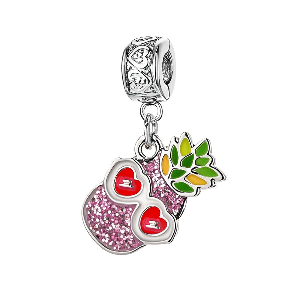 Wholesale DIY Jewelry Accessories Alloy Oil Dripping Holiday Style Pizza Donut Charms