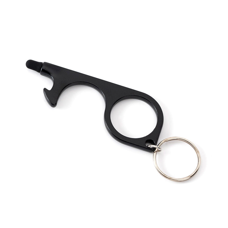 Wholesale Multifunctional Door Opener Zinc Alloy Touch Screen Contactless Door Opener Keychain