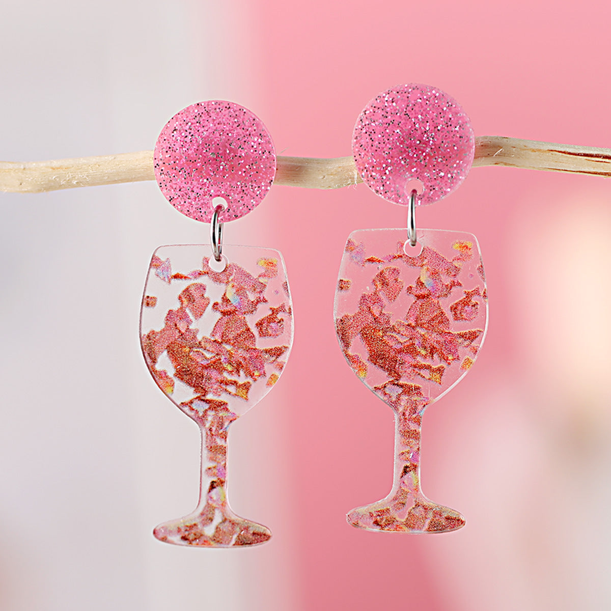 Wholesale  Valentine's Day love sequins pendant earrings