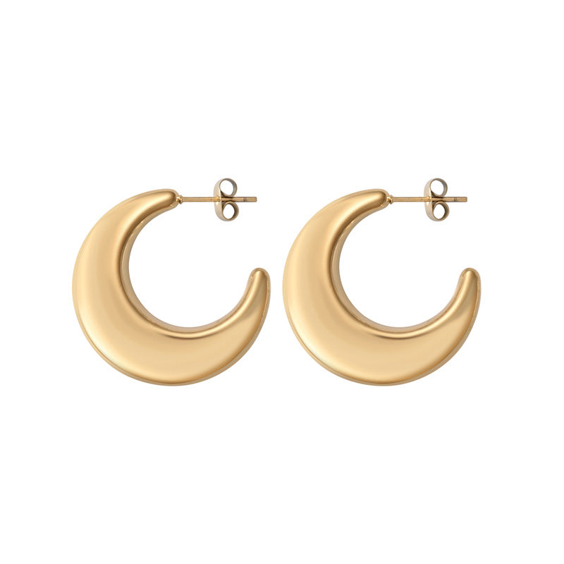 Wholesale water drop retro U-shaped copper plated 18k gold earrings