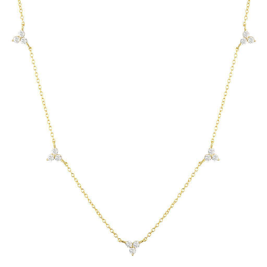 Wholesale Plated Zircon Small Stainless Steel Gold Simple Jewelry Necklaces