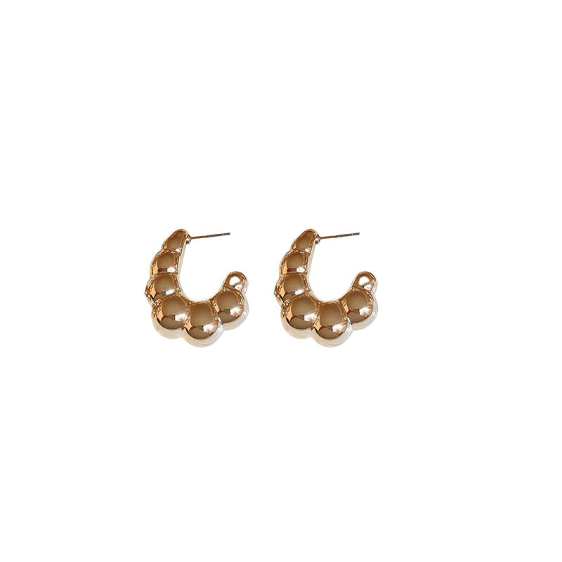 Wholesale  Metal C- shaped Earrings