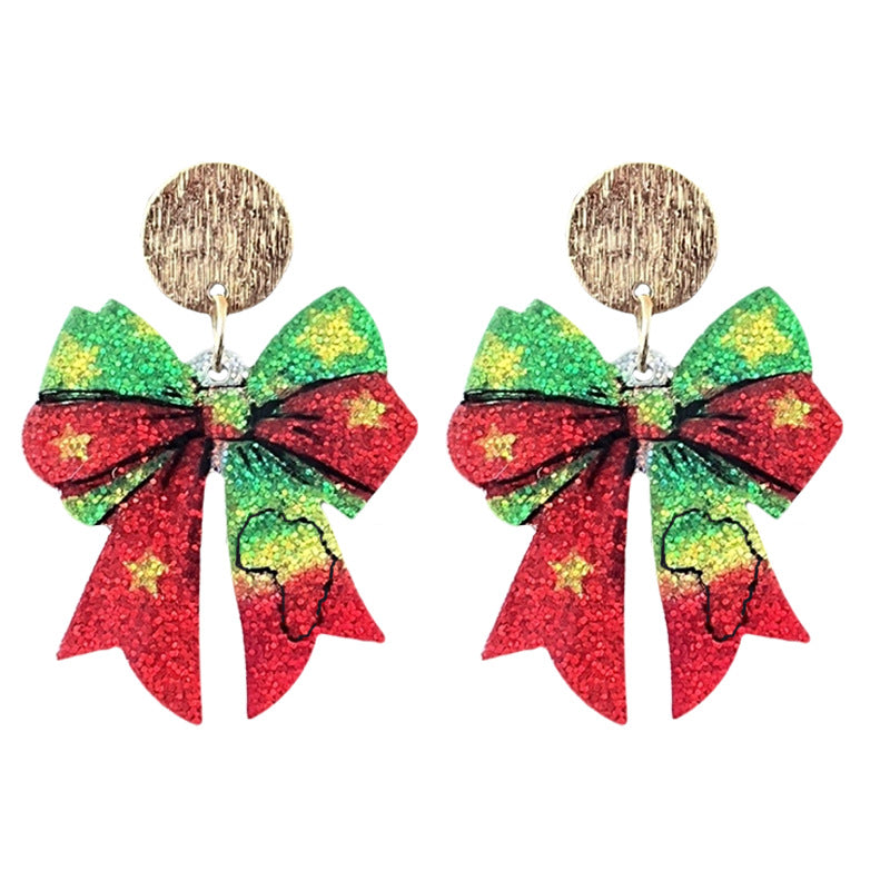 Wholesale  Black Liberation Day Celebrates June Festival Flag  Earrings