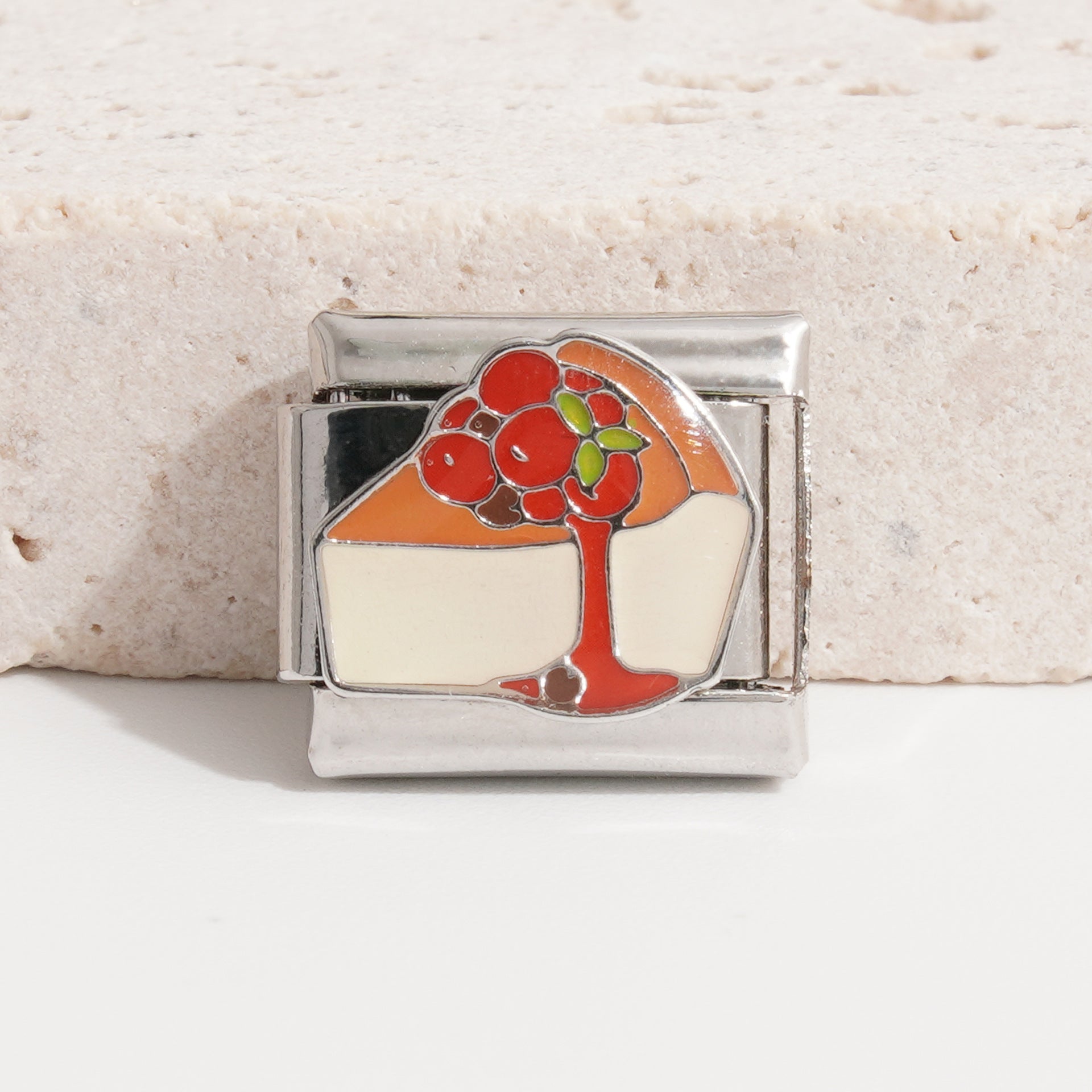 Wholesale Italian Charm Bracelet 9mm DIY Splicing Creative Cake Stainless Steel Composable Bracelet