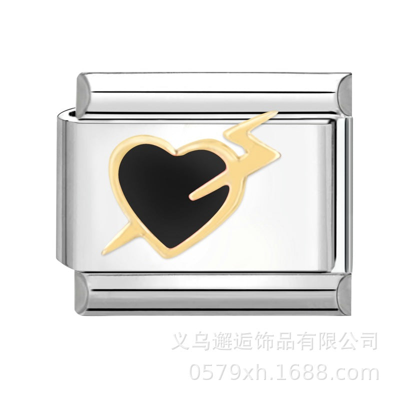 Wholesale Italian Charm Bracelet 9mm DIY Splicing Removable Stainless Steel Composable Bracelet