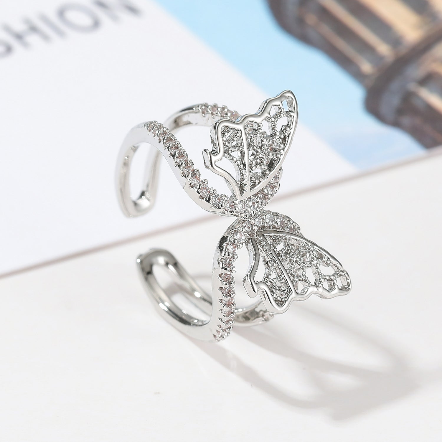 Wholesale Butterfly Ring Personality Niche Opening Ring