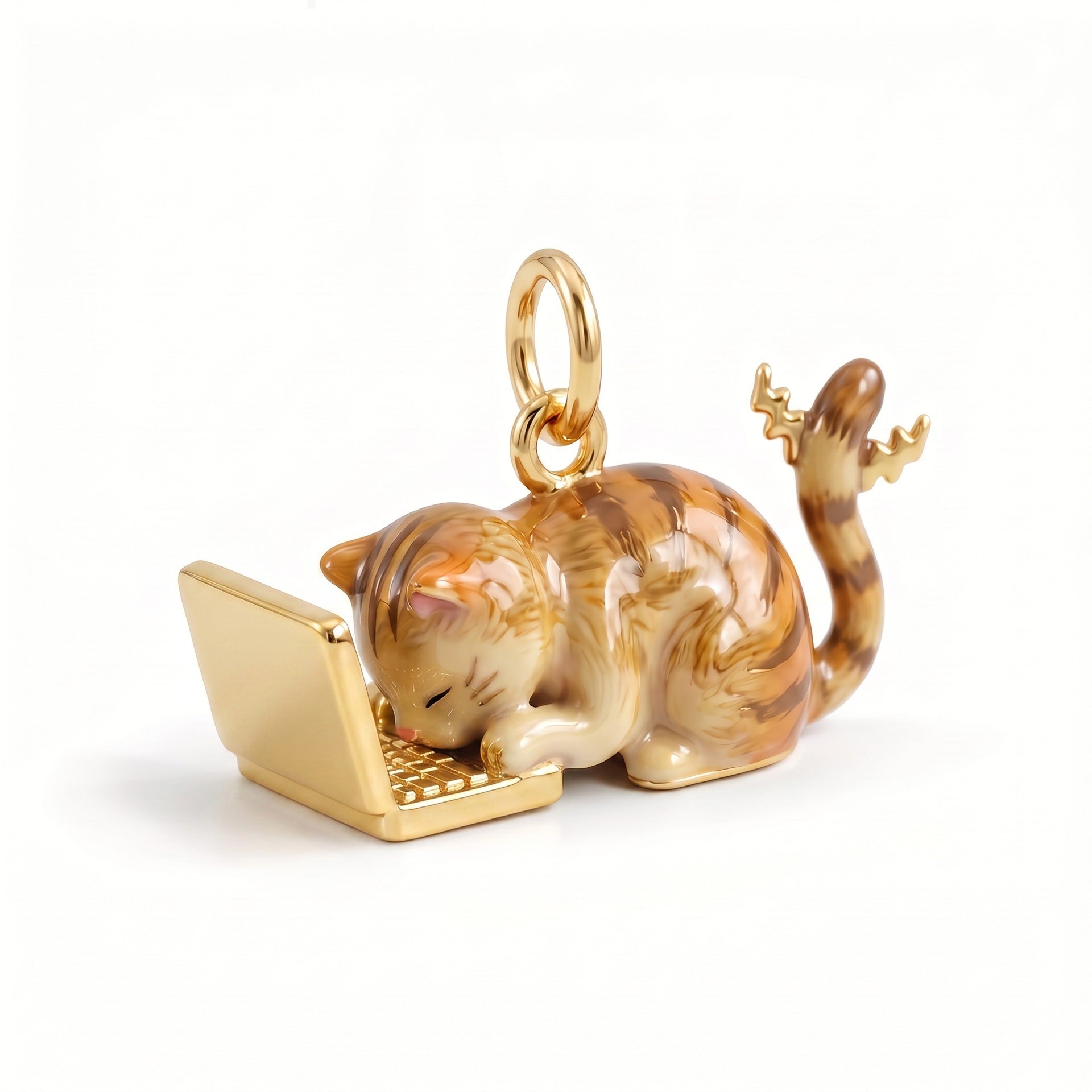 Wholesale 3D Enamel Bear Pendant Stainless Steel Cute Animal Charm DIY Bracelet Necklace Jewelry Accessory For Workplace Gift