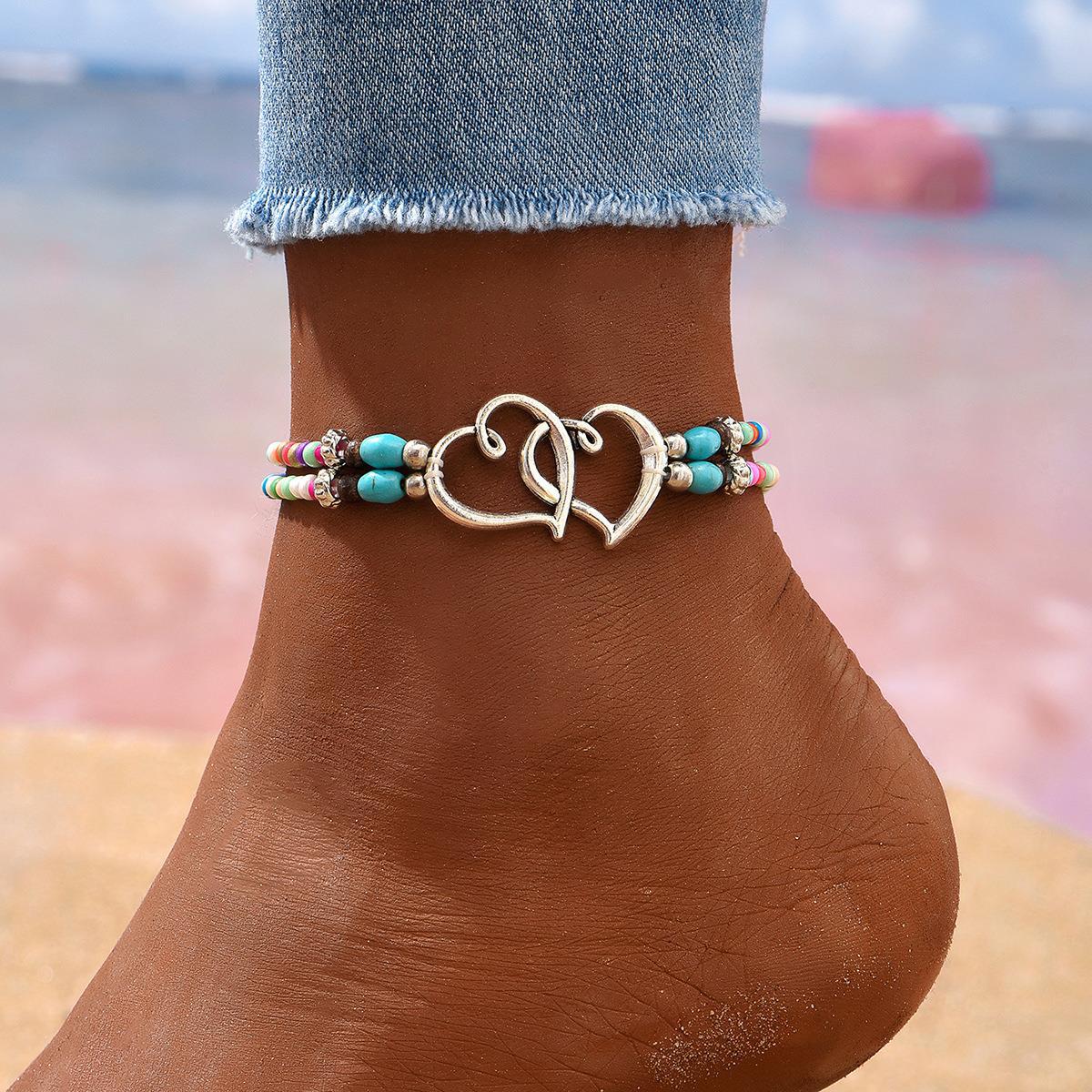 Wholesale Beach Style Footwear Stacked Love Rice Bead Anklets ACC-AS-Gaot001