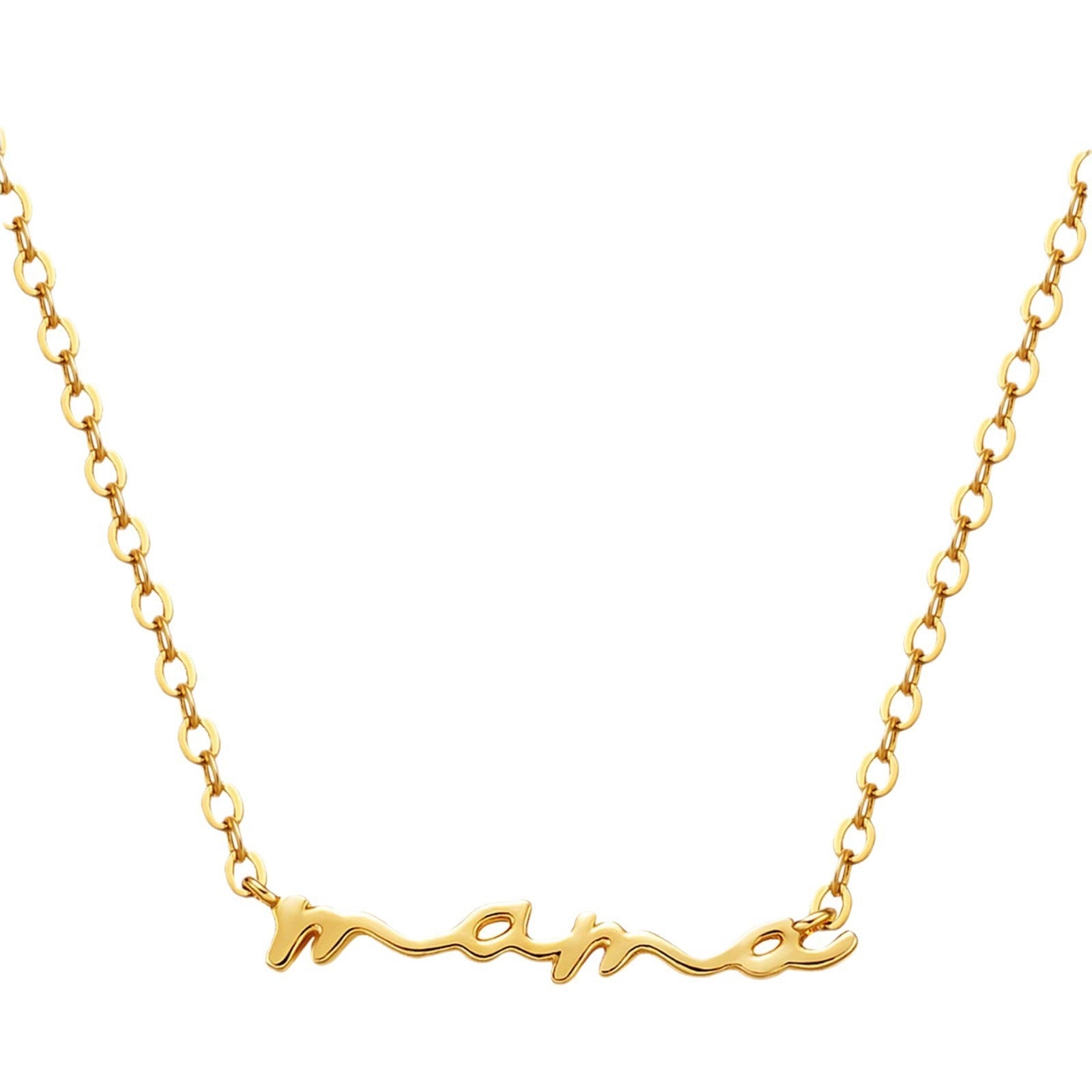 Wholesale Mother' s Day Simple Mama Stainless Steel Letter Necklace