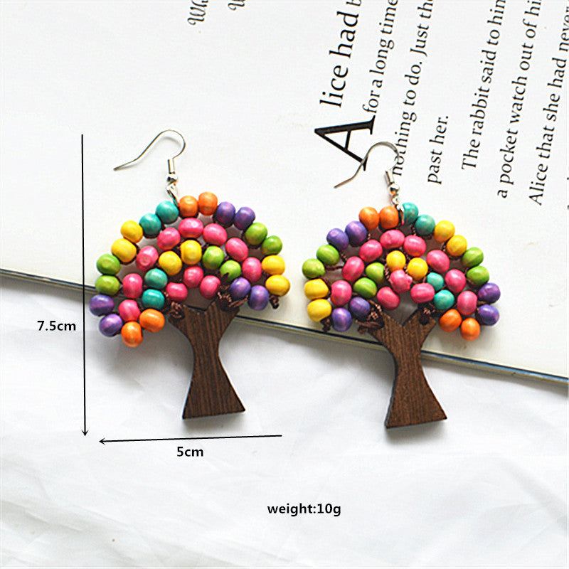 Wholesale Bohemian hand-woven earrings,  beach vacation style earrings