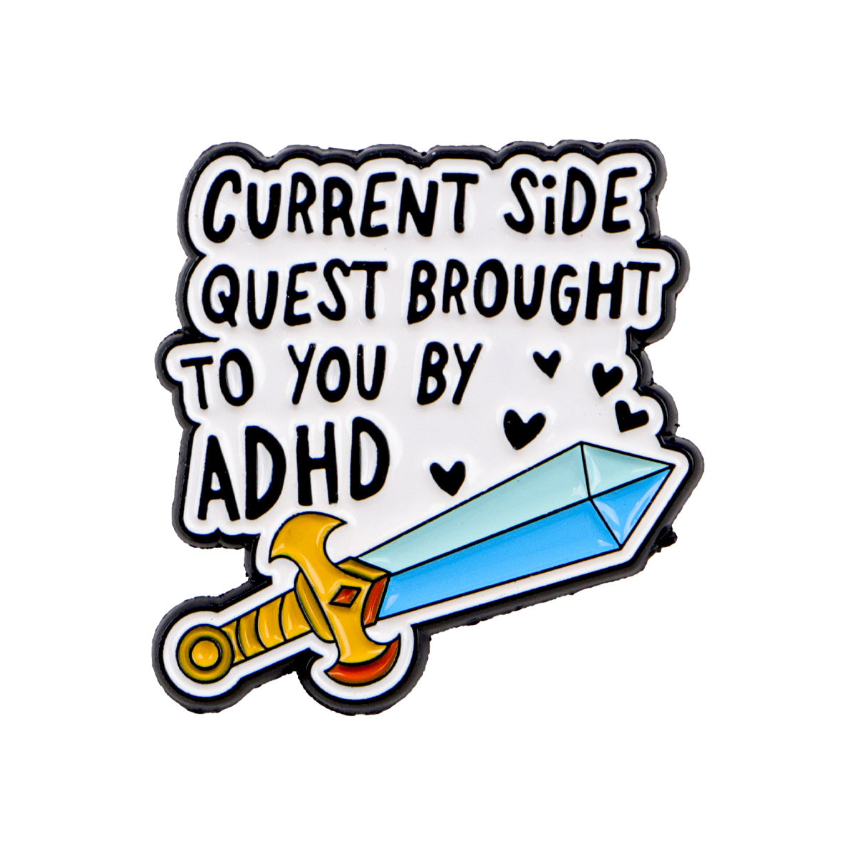 Wholesale English letter quote brooch badge