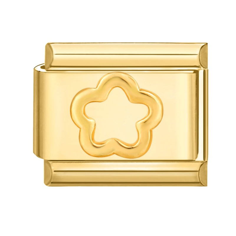 Wholesale 9mm Italian Charm Starter Bracelets DIY square Single Section Creative Stainless Steel Composable Bracelet