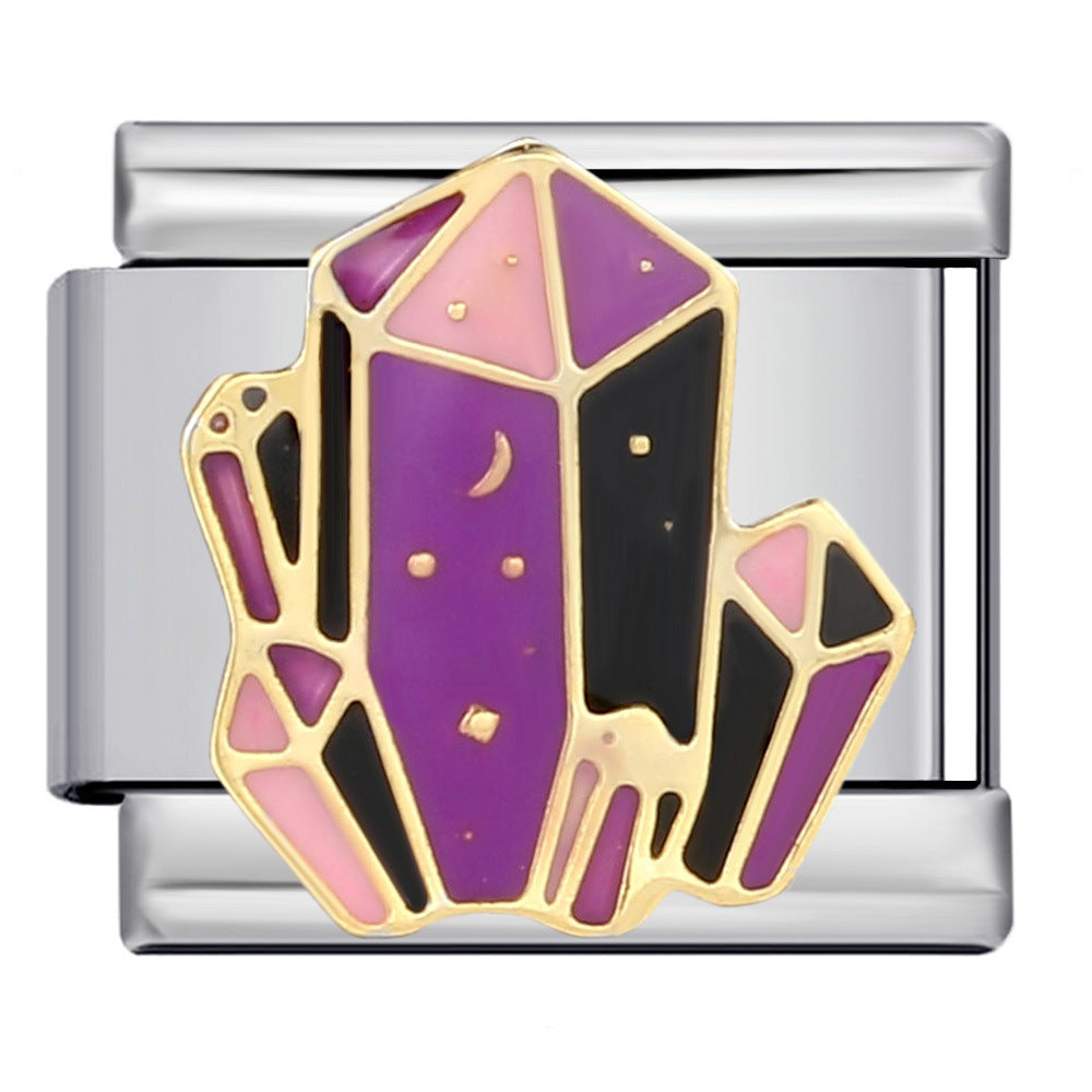 Wholesale Italian Charm Bracelet 9mm DIY Splicing Removable Fairytale Castle Stainless Steel Composable Bracelet