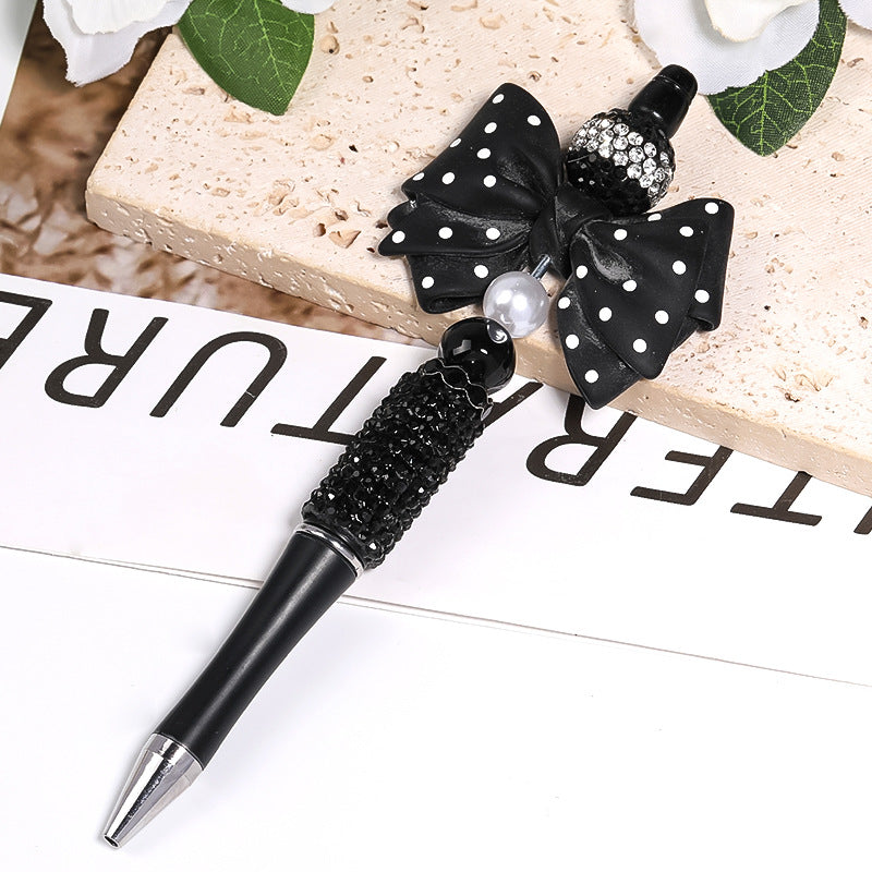 Wholesale 25PCS Large Polka Dot Bow Straight Hole Beads DIY Resin Accessories Beading Material ACC-BDS-BLG045