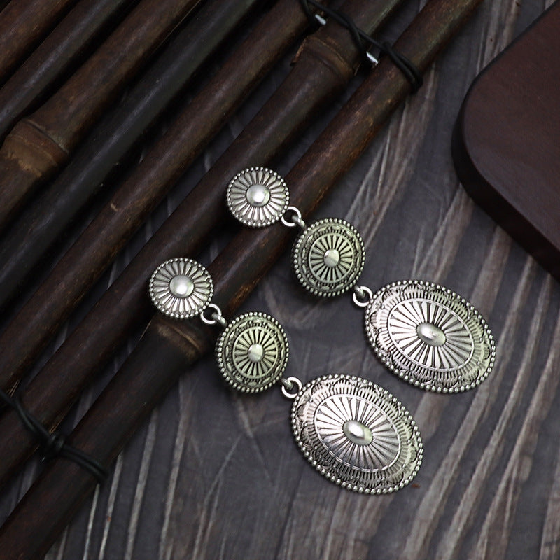 Wholesale Bohemian Retro Teardrop Dangle Stud Earrings with Tassels