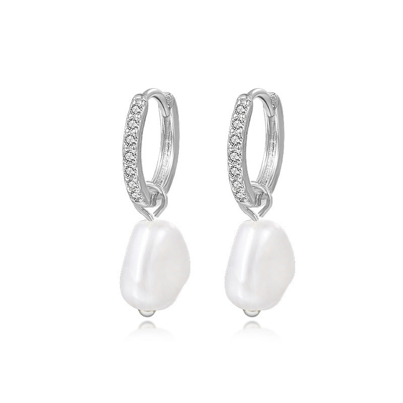 Wholesale Sterling Silver Natural Pearl Earrings