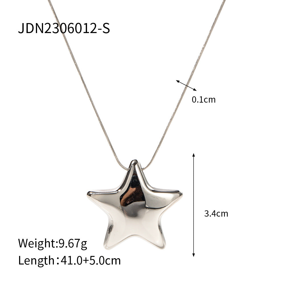 Wholesale Stainless Steel Necklace Clavicle Chain 18K Gold Plated Necklace ACC-NE-JD004