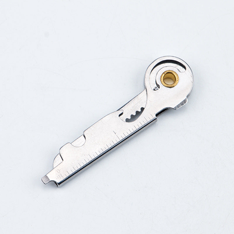 Wholesale Stainless Steel EDC Multi-function Key Tool Bottle Opener Rotary Screwdriver Keychains