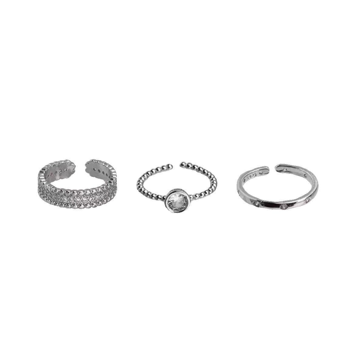 Wholesale Trendy Open Ring Featuring Zircon and Copper Electroplating,  Ideal for Boutique Resale