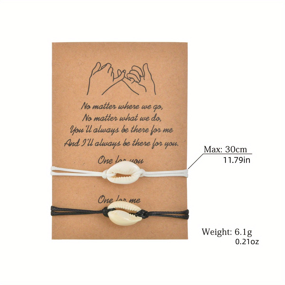 Wholesale  ocean style shell white black braided rope adjustable card ladies bracelet