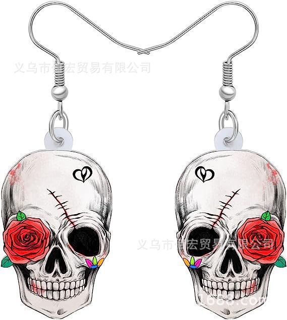 Wholesale  Beautiful Sugar Skull Head Earrings