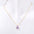 Wholesale Titanium steel pear-shaped water drop zircon 12th birthday stone birthstone necklace