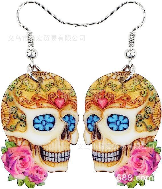 Wholesale  Beautiful Sugar Skull Head Earrings