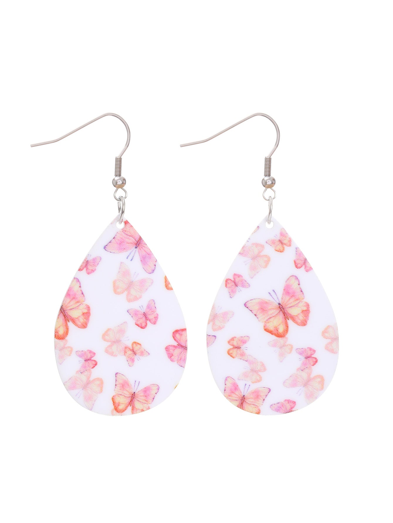 Wholesale Water Drop Acrylic Earrings Butterfly Earrings